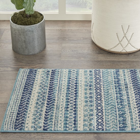 Nourison Passion PSN26 Area Rug, Navy/Blue, 1'10" x 2'10"