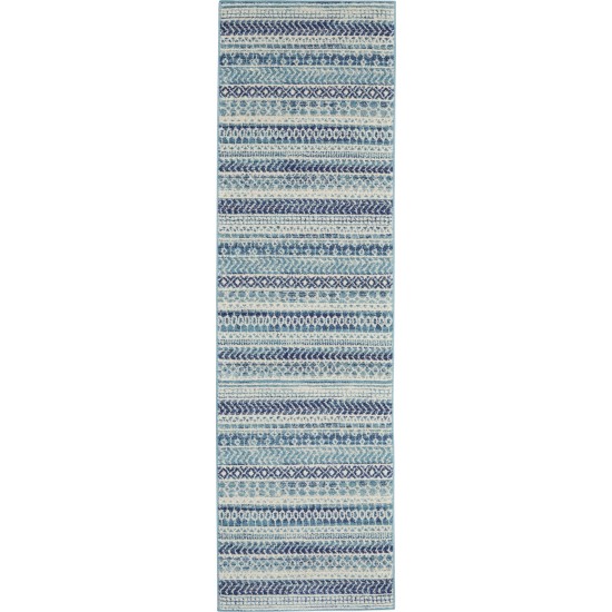 Nourison Passion PSN26 Runner Rug, Navy/Blue, 2'2" x 10'