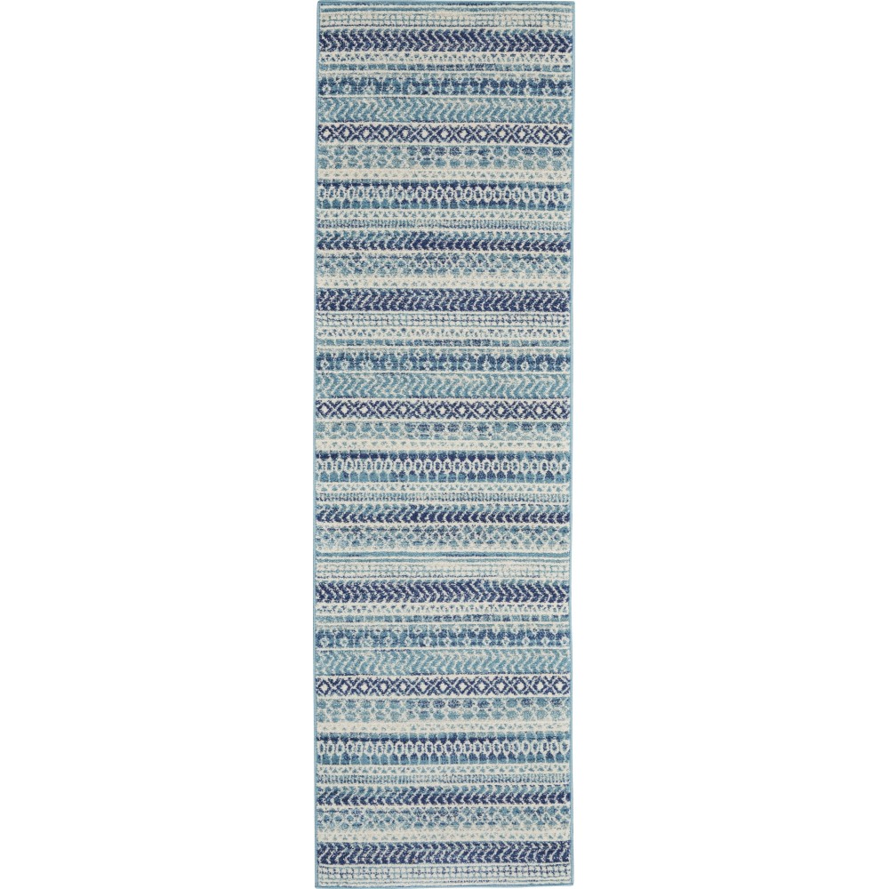 Nourison Passion PSN26 Runner Rug, Navy/Blue, 2'2" x 7'6"