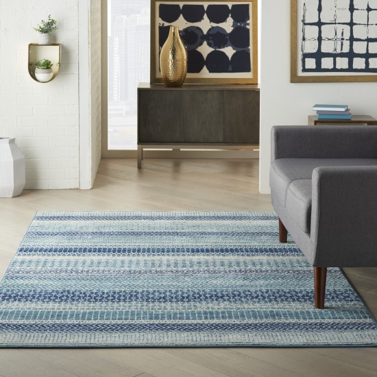 Nourison Passion PSN26 Area Rug, Navy/Blue, 3'9" x 5'9"