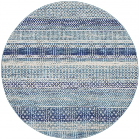 Nourison Passion PSN26 Area Rug, Navy/Blue, 5'3" x Round