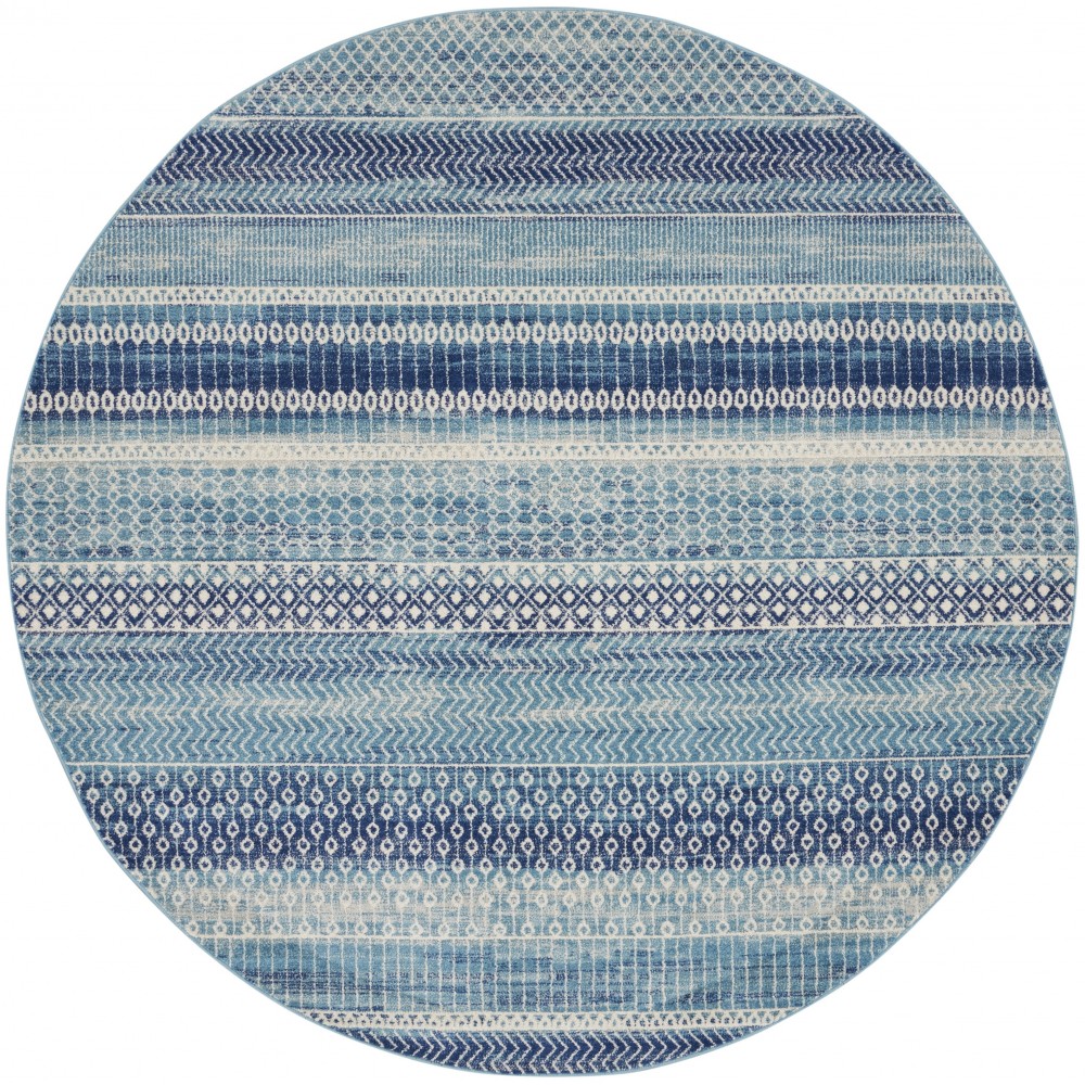 Nourison Passion PSN26 Area Rug, Navy/Blue, 8' x Round