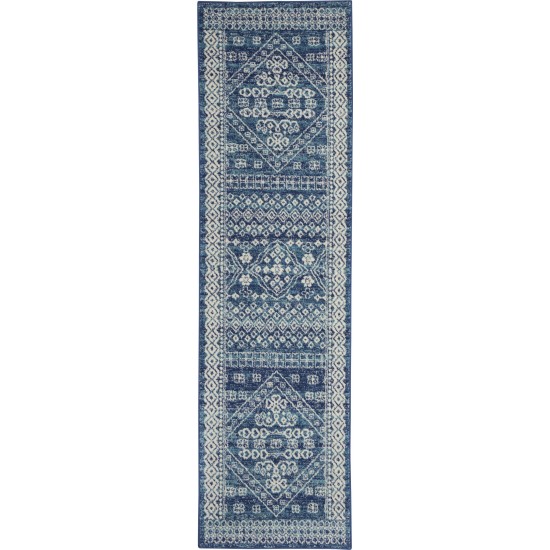 Nourison Passion PSN27 Runner Rug, Navy/Blue, 2'2" x 7'6"