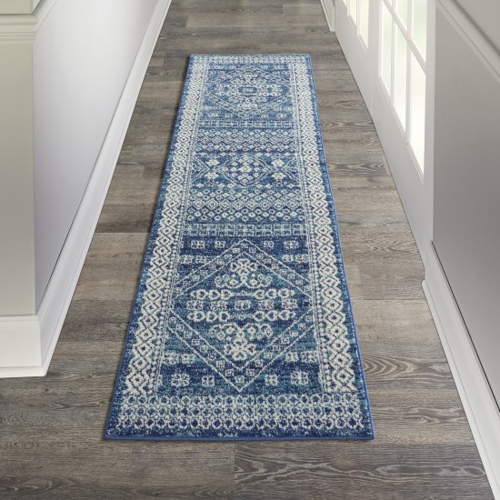 Nourison Passion PSN27 Runner Rug, Navy/Blue, 2'2" x 7'6"