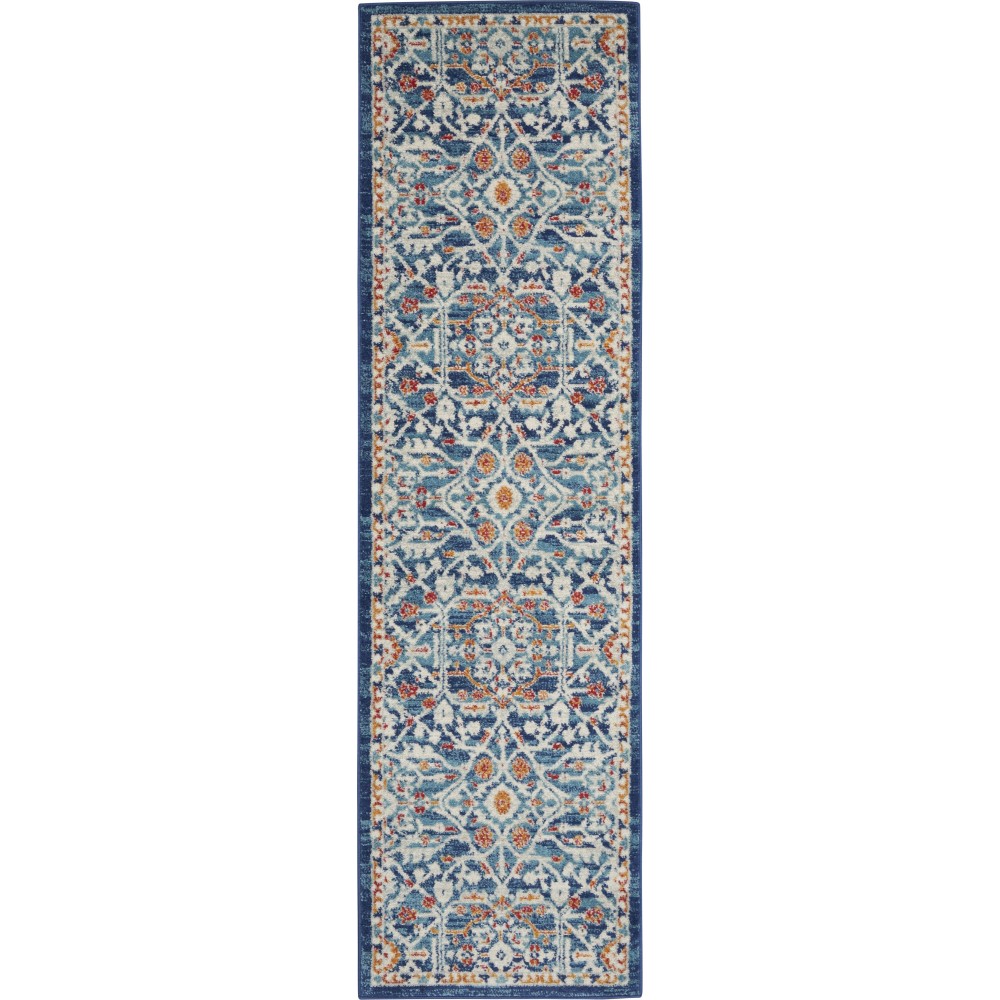 Nourison Passion PSN28 Runner Rug, Blue/Multicolor, 2'2" x 7'6"