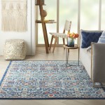 Nourison Passion PSN28 Area Rug, Blue/Multicolor, 5'3" x 7'3"