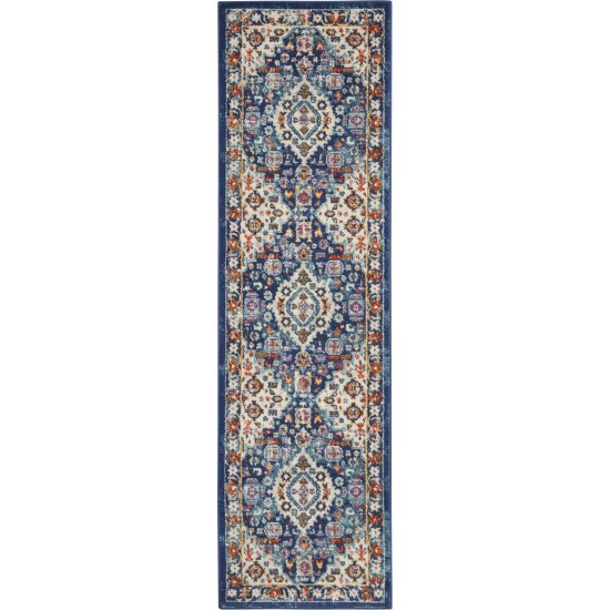 Nourison Passion PSN29 Runner Rug, Blue/Multicolor, 2'2" x 7'6"