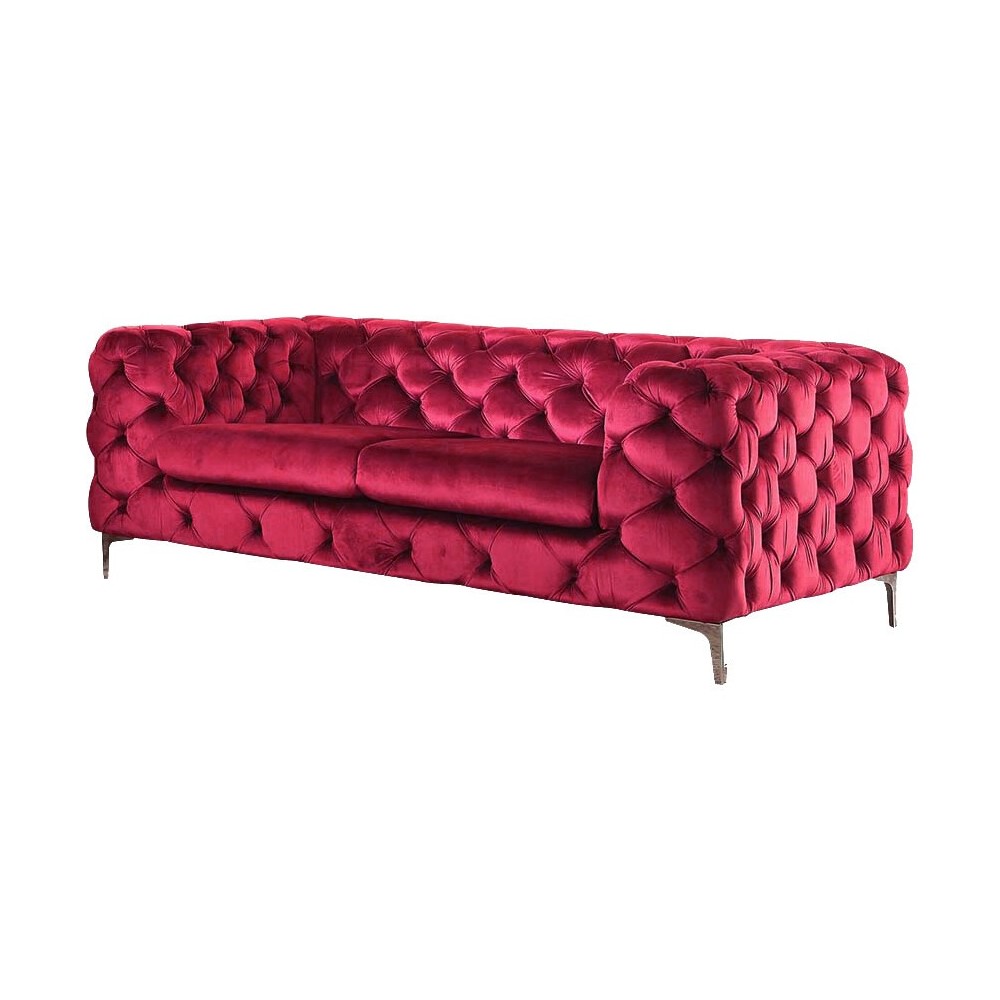 ACME Orianne Loveseat w/2 Pillows, Charcoal Fabric & Antique Gold ACME Orianne Loveseat w/2 Pillows, Charcoal Fabric & Antique Gold