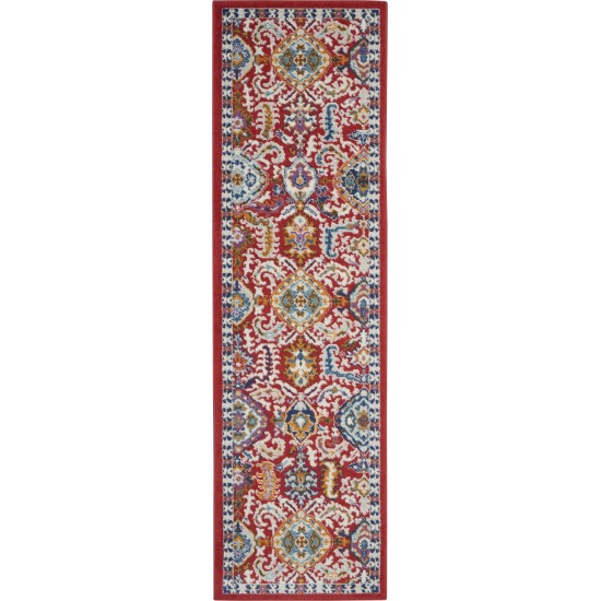 Nourison Passion PSN32 Runner Rug, Red/Multicolor, 2'2" x 7'6"