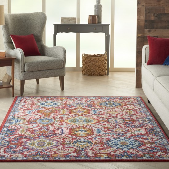 Nourison Passion PSN32 Area Rug, Red/Multicolor, 3'9" x 5'9"