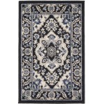 Nourison Passion PSN33 Area Rug, Black/Ivory, 1'10" x 2'10"