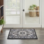 Nourison Passion PSN33 Area Rug, Black/Ivory, 1'10" x 2'10"