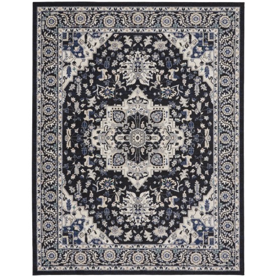 Nourison Passion PSN33 Area Rug, Black/Ivory, 8' x 10'