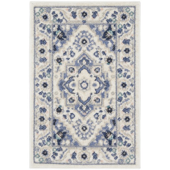 Nourison Passion PSN33 Area Rug, Ivory/Grey, 1'10" x 2'10"