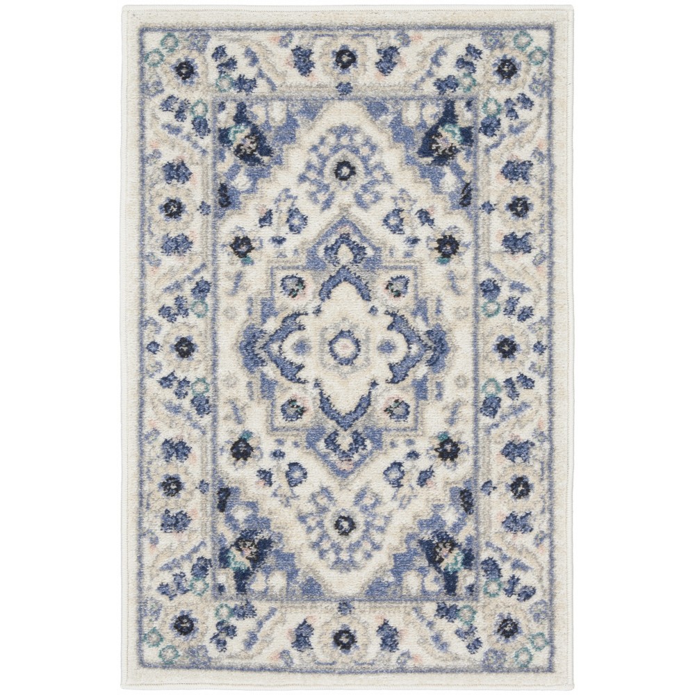 Nourison Passion PSN33 Area Rug, Ivory/Grey, 1'10" x 2'10"