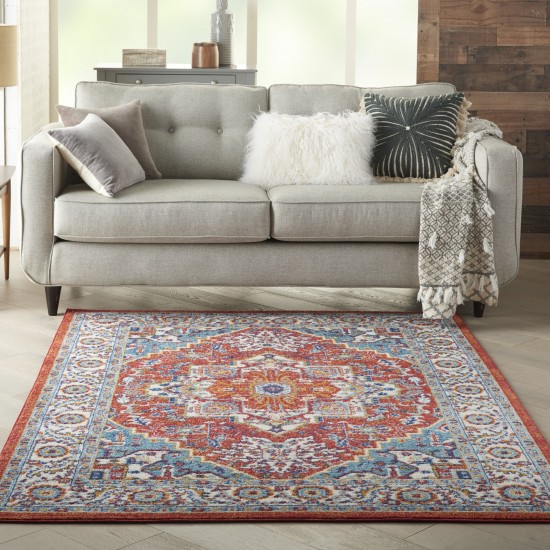 Nourison Passion PSN33 Area Rug, Red/Multicolor, 3'9" x 5'9"