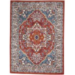 Nourison Passion PSN33 Area Rug, Red/Multicolor, 5'3" x 7'3"