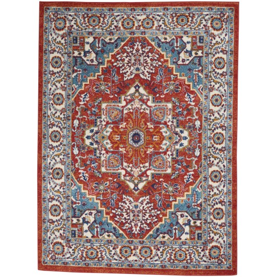 Nourison Passion PSN33 Area Rug, Red/Multicolor, 5'3" x 7'3"