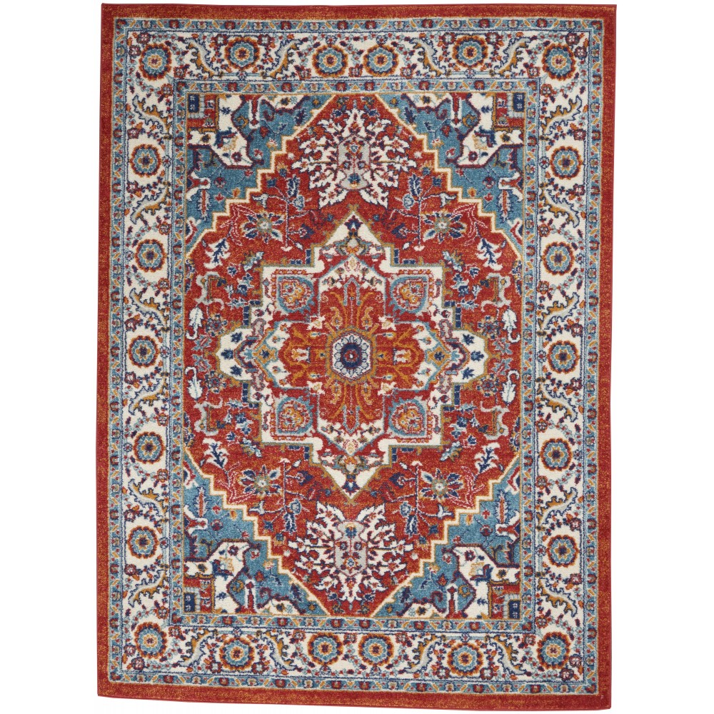 Nourison Passion PSN33 Area Rug, Red/Multicolor, 5'3" x 7'3"