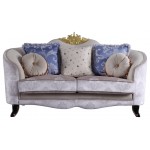 ACME Sheridan Loveseat w/5 Pillows, Cream Fabric