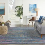 Nourison Passion PSN35 Area Rug, Blue/Multicolor, 8' x 10'