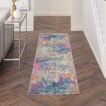 Nourison Passion PSN36 Runner Rug, Ivory/Multicolor, 2'2" x 7'6"