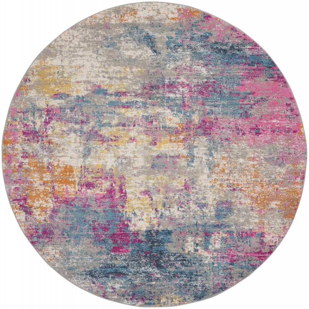 Nourison Passion PSN36 Area Rug, Ivory/Multicolor, 5'3" x Round