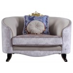 ACME Sheridan Chair w/2 Pillows, Cream Fabric