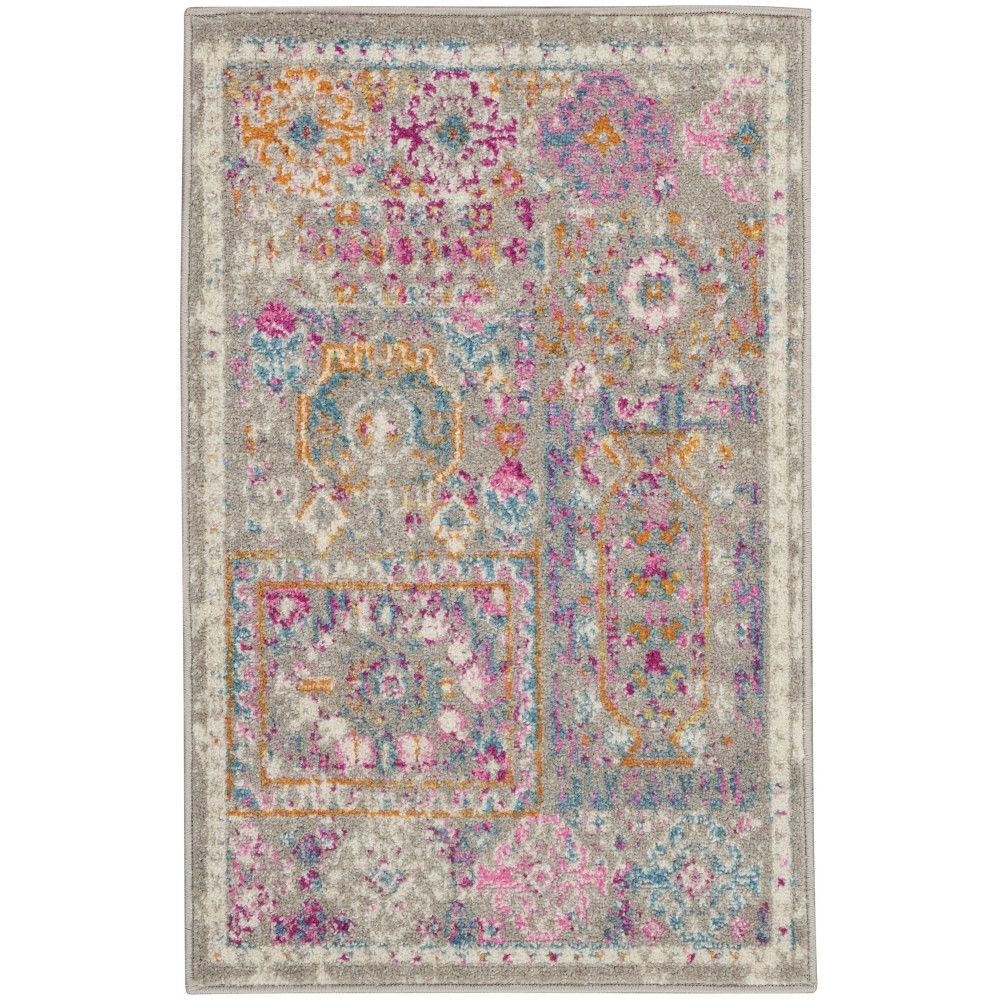 Nourison Passion PSN37 Area Rug, Grey/Multicolor, 1'10" x 2'10"