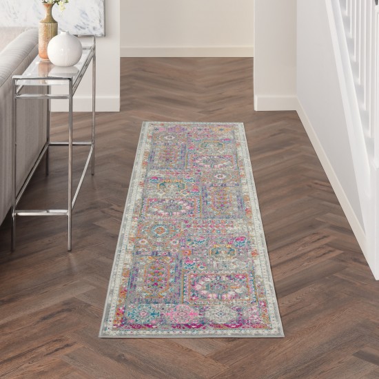 Nourison Passion PSN37 Runner Rug, Grey/Multicolor, 2'2" x 7'6"