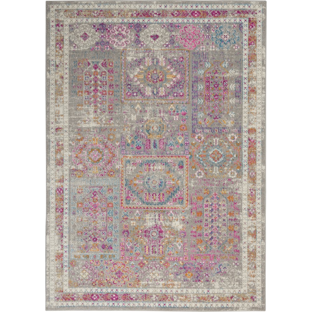 Nourison Passion PSN37 Area Rug, Grey/Multicolor, 3'9" x 5'9"