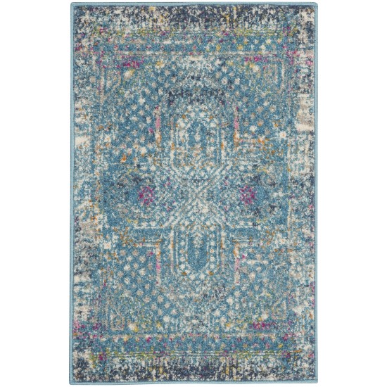 Nourison Passion PSN38 Area Rug, Blue, 1'10" x 2'10"