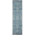 Nourison Passion PSN38 Runner Rug, Blue, 2'2" x 7'6"