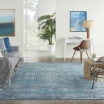 Nourison Passion PSN38 Area Rug, Blue, 8' x 10'