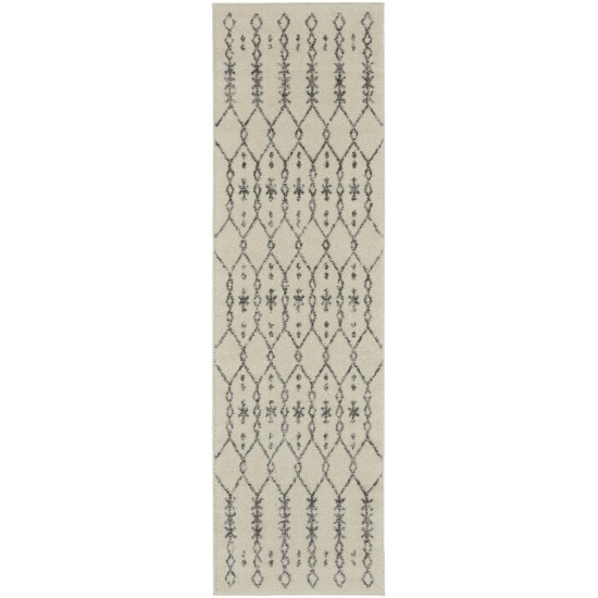 Nourison Passion PSN40 Runner Rug, Ivory/Grey, 2'2" x 7'6"