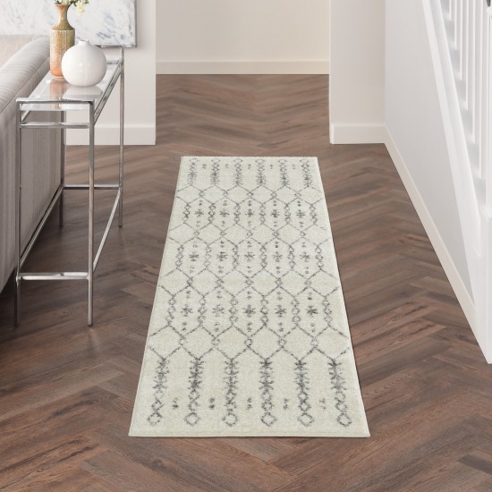 Nourison Passion PSN40 Runner Rug, Ivory/Grey, 2'2" x 7'6"