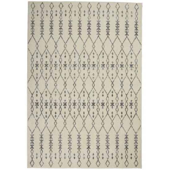 Nourison Passion PSN40 Area Rug, Ivory/Grey, 3'9" x 5'9"