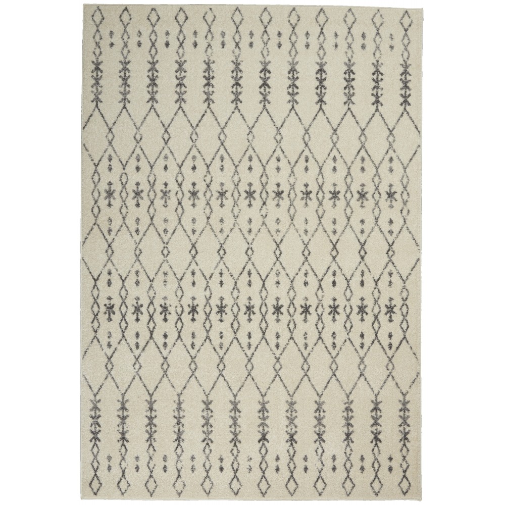 Nourison Passion PSN40 Area Rug, Ivory/Grey, 5'3" x 7'3"