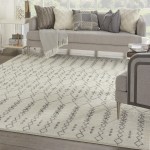 Nourison Passion PSN40 Area Rug, Ivory/Grey, 8' x 10'