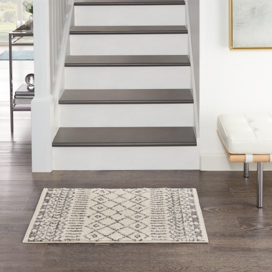 Nourison Passion PSN42 Area Rug, Ivory/Grey, 1'10" x 2'10"