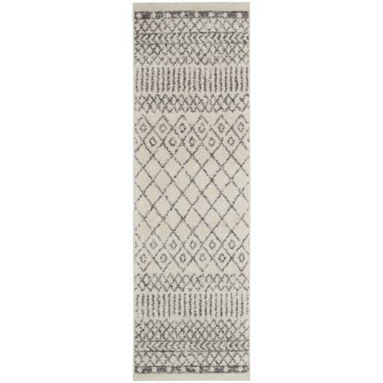 Nourison Passion PSN42 Runner Rug, Ivory/Grey, 1'10" x 6'