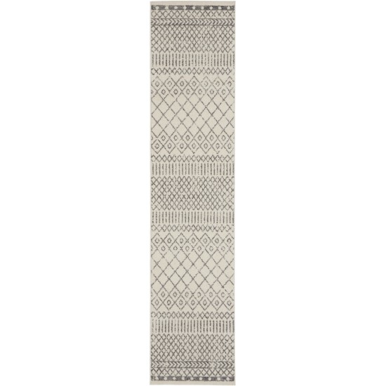 Nourison Passion PSN42 Runner Rug, Ivory/Grey, 2'2" x 10'