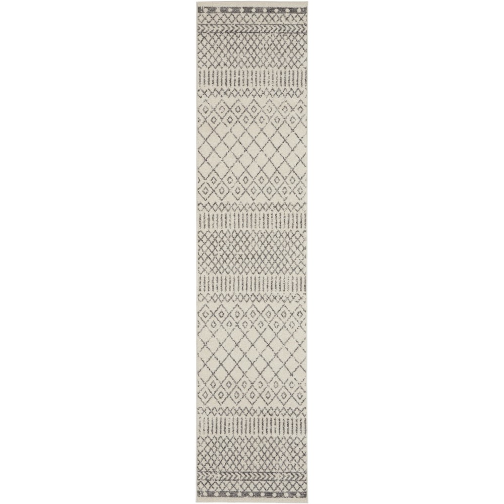 Nourison Passion PSN42 Runner Rug, Ivory/Grey, 2'2" x 10'