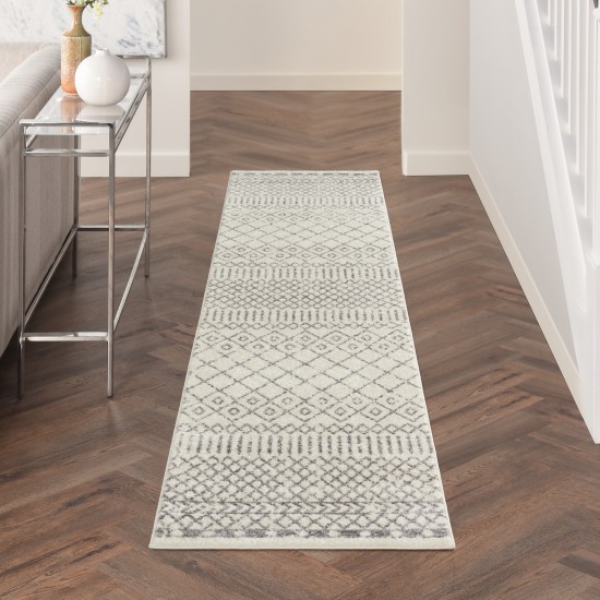 Nourison Passion PSN42 Runner Rug, Ivory/Grey, 2'2" x 10'