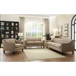 ACME Suzanne Loveseat, Beige Fabric