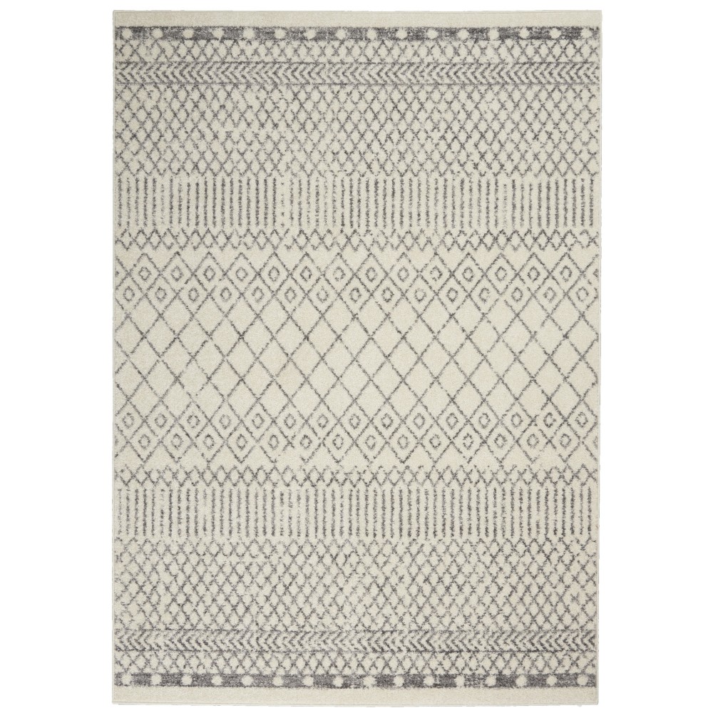 Nourison Passion PSN42 Area Rug, Ivory/Grey, 5'3" x 7'3"