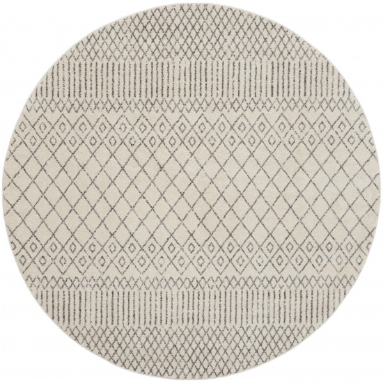 Nourison Passion PSN42 Area Rug, Ivory/Grey, 8' x Round