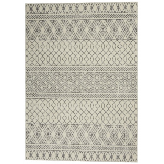 Nourison Passion PSN43 Area Rug, Ivory/Grey, 3'9" x 5'9"