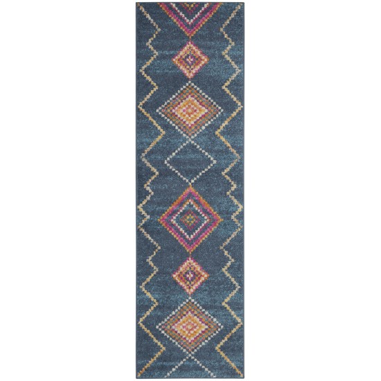 Nourison Passion PSN44 Runner Rug, Navy, 2'2" x 7'6"