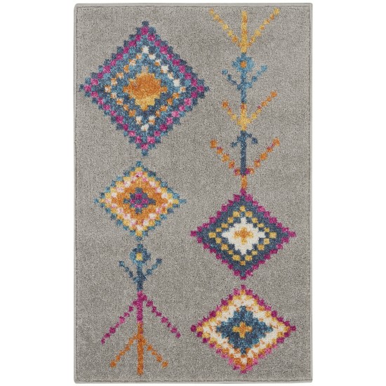 Nourison Passion PSN46 Area Rug, Grey/Multicolor, 1'10" x 2'10"